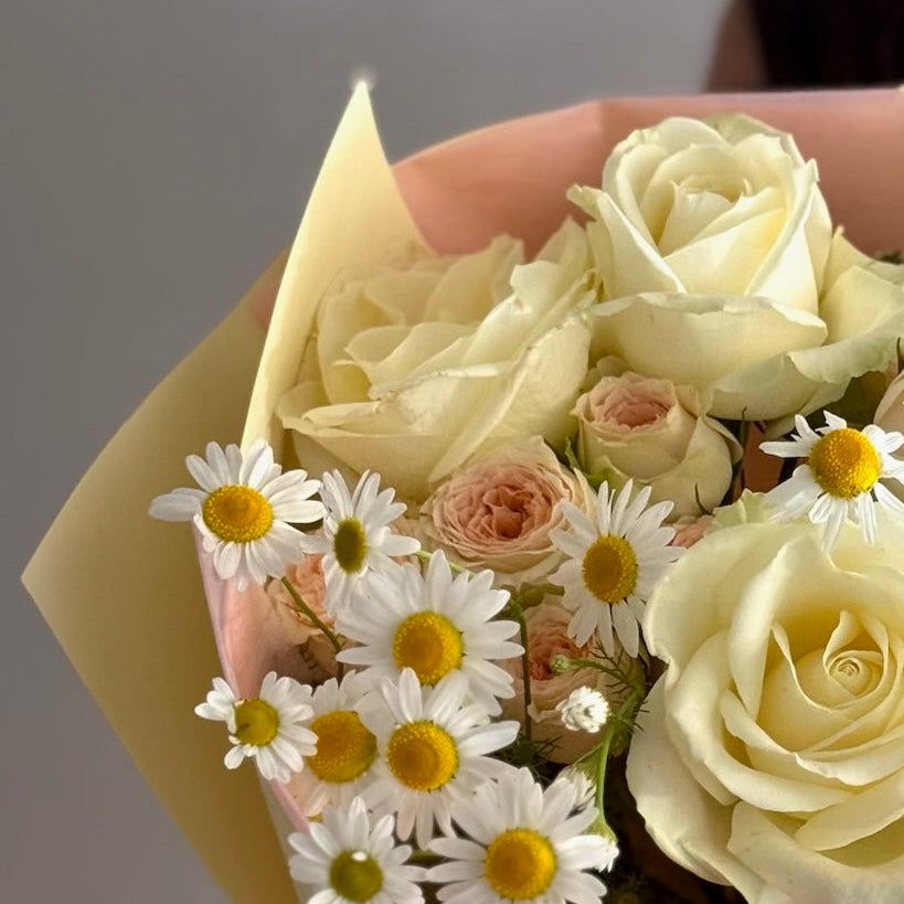 Buchet de flori cu mușețel