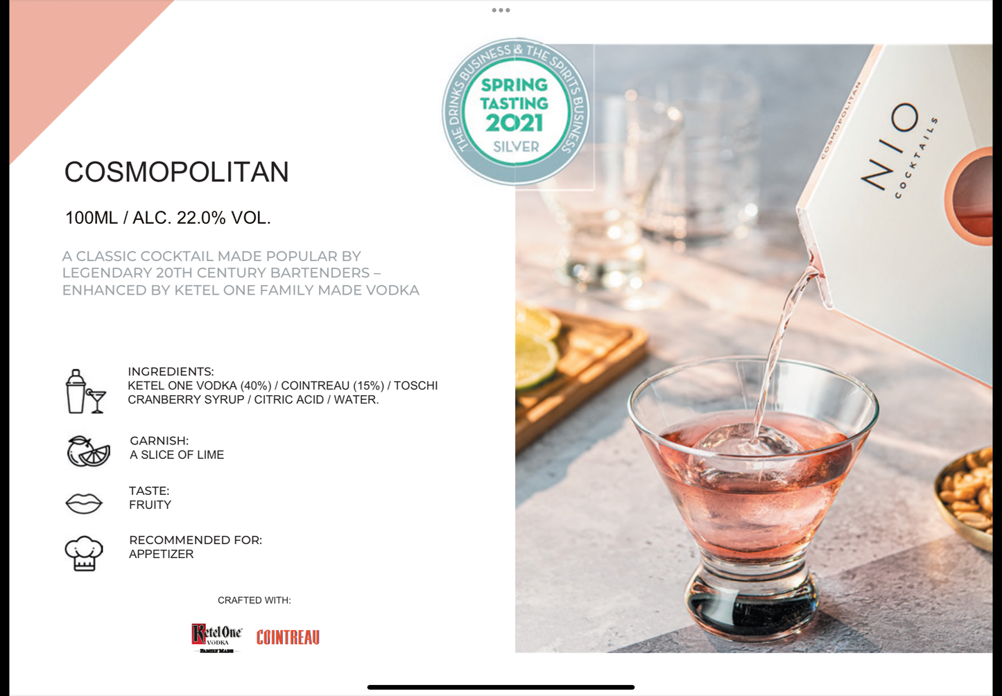Cocktail NIO în colaborare cu Roses & More – ready to drink, Roses & More