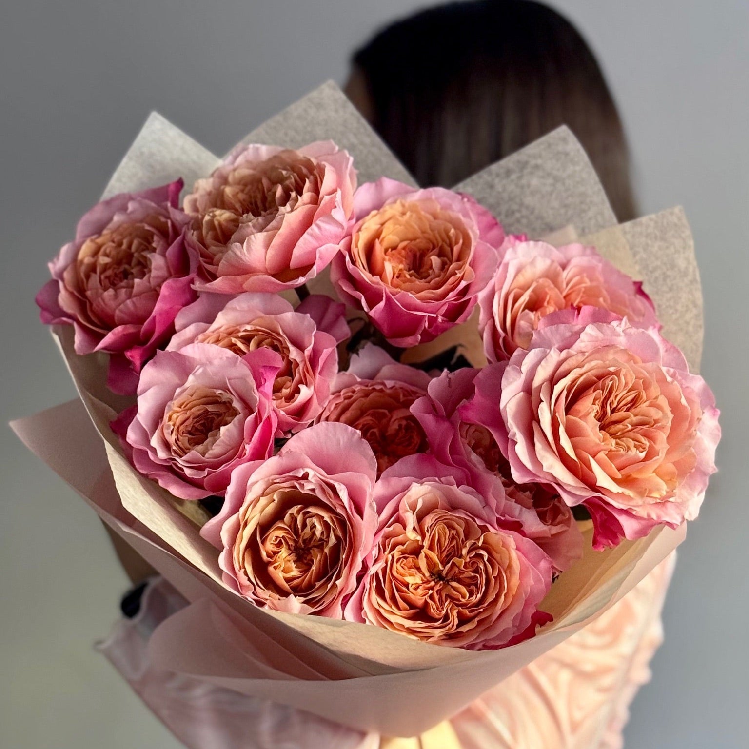 Buchet cu trandafiri de grădină miyabi