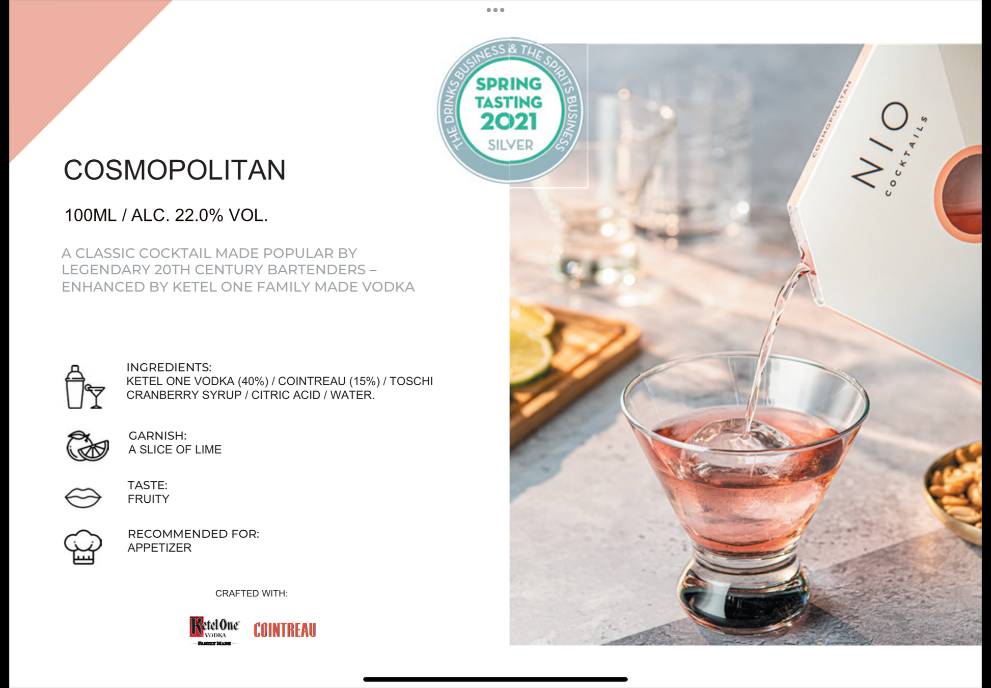Cocktail NIO în colaborare cu Roses & More – ready to drink, Roses & More