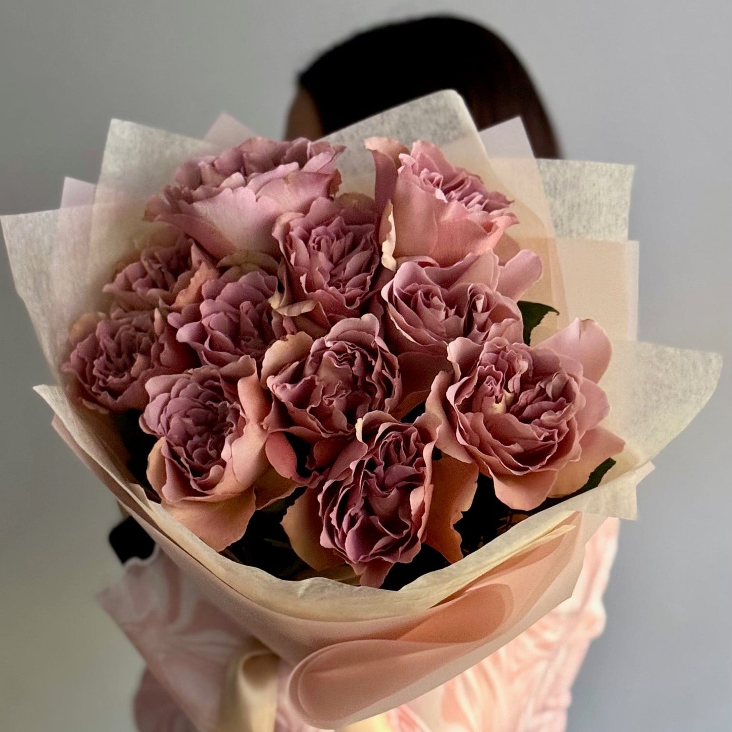 Buchet Cafe Latte cu trandafiri de grădină parfumați